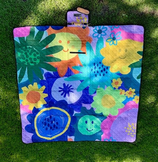 Koko' Picnic Blanket- Happy Flowers